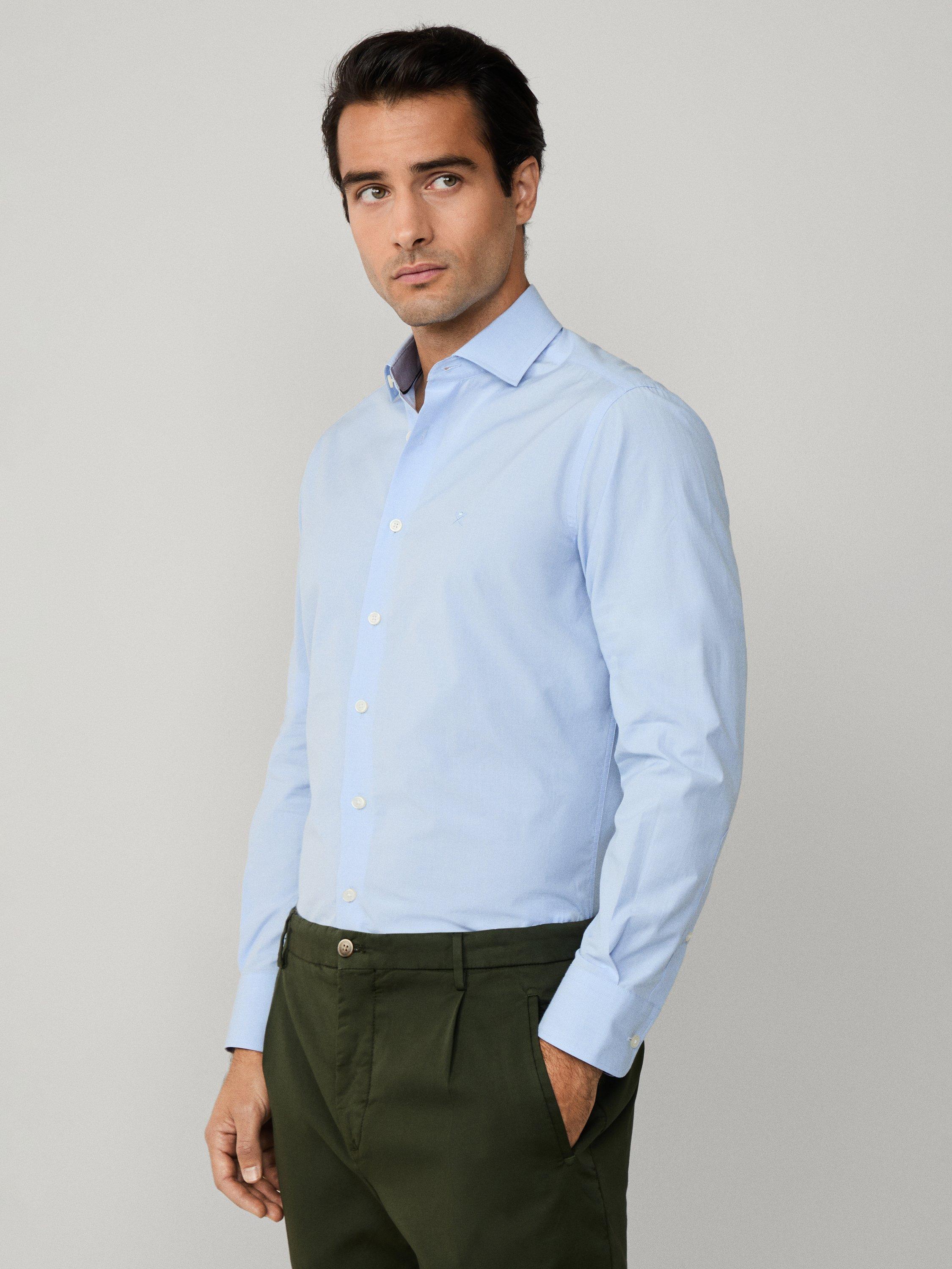 Product image 7 of 8, which shows Hackett London Tailored Fit Patterned Shirt, Sky Blue, XXL