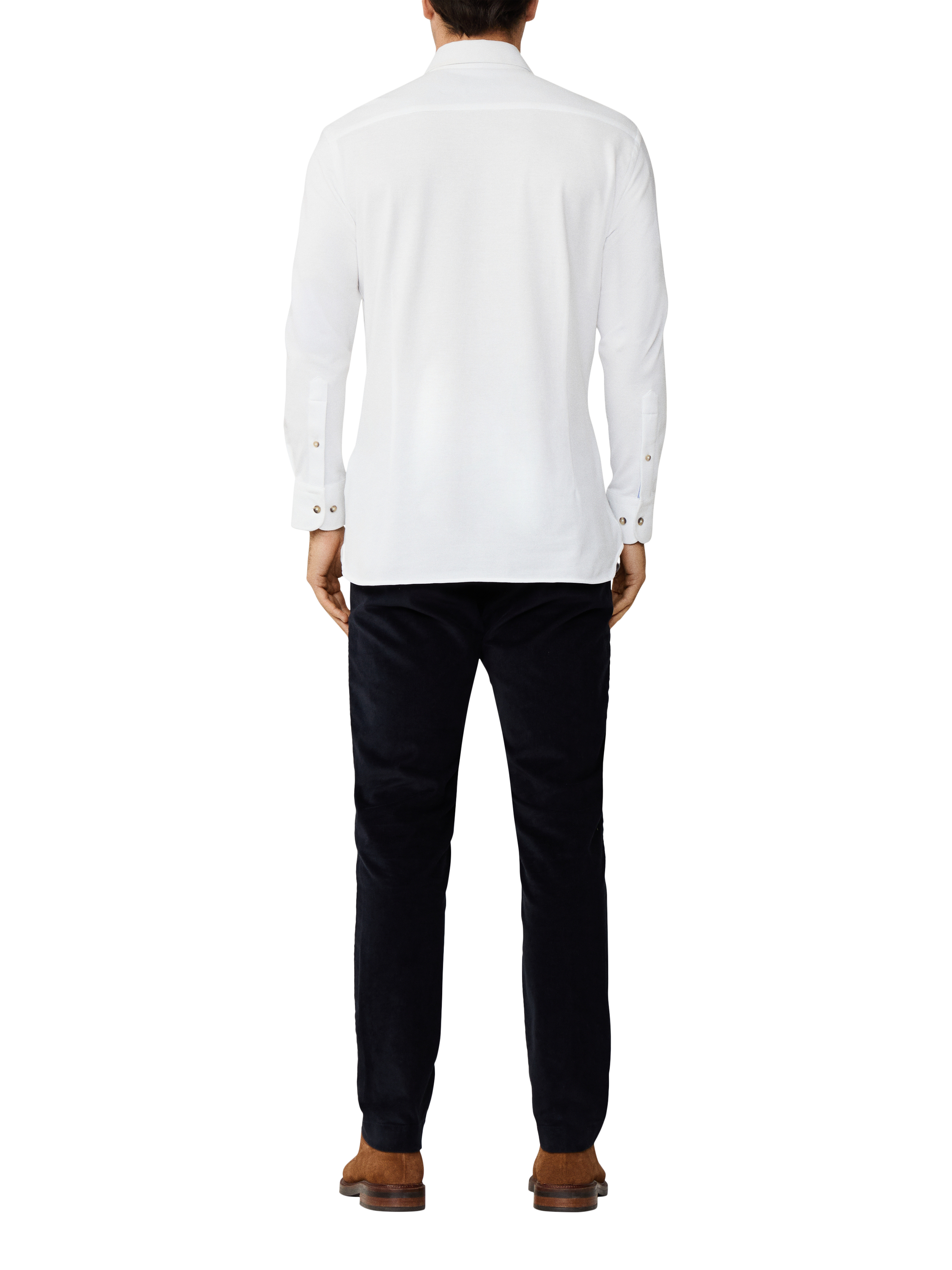 Product image 3 of 8, which shows Hackett London Cotton Tailored Long Sleeved Shirt, Optic White, XXL