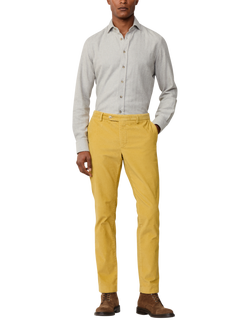 Hackett London Cotton Tailored Long Sleeved Shirt, Metal Grey - view 2, Metal Grey