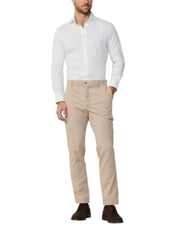 Hackett London Cotton Tailored Long Sleeved Shirt - view 2, Optic White
