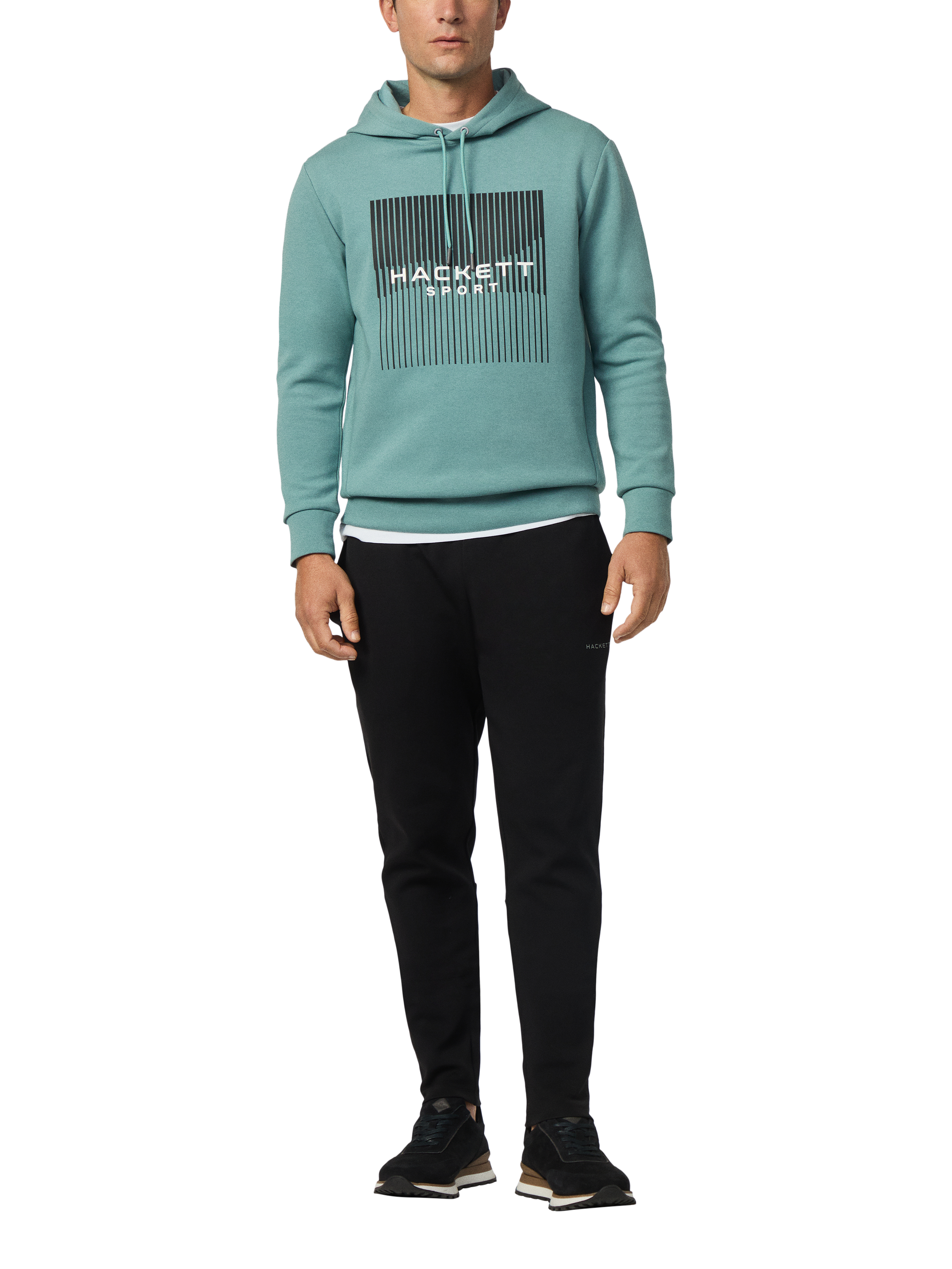 Product image 2 of 6, which shows Hackett London Cotton Blend Graphic Hoodie, Mint Green, XXXL