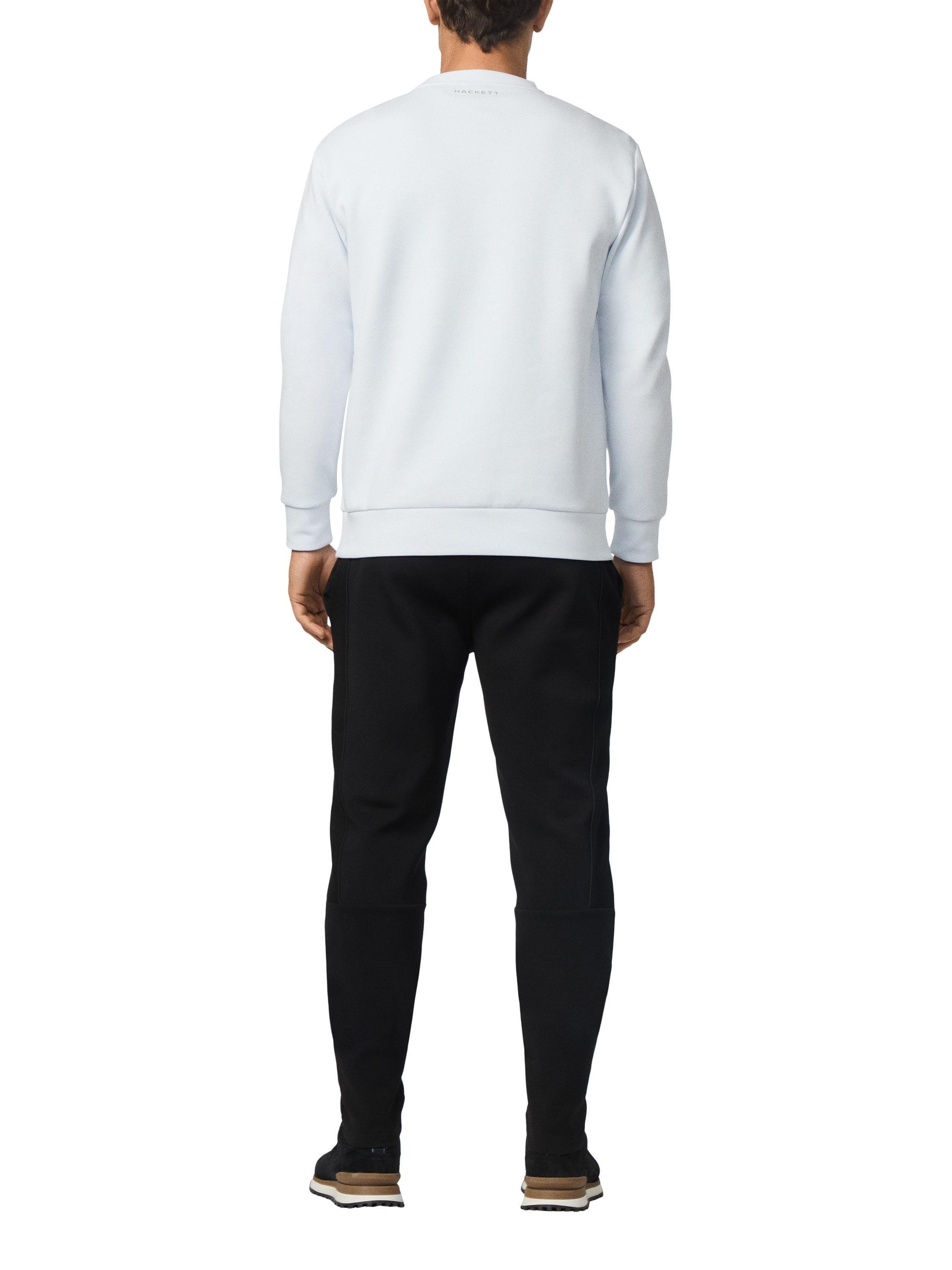 Product image 3 of 5, which shows Hackett London Cotton Blend Logo Crew Neck Sweatshirt, Optic White, XXL