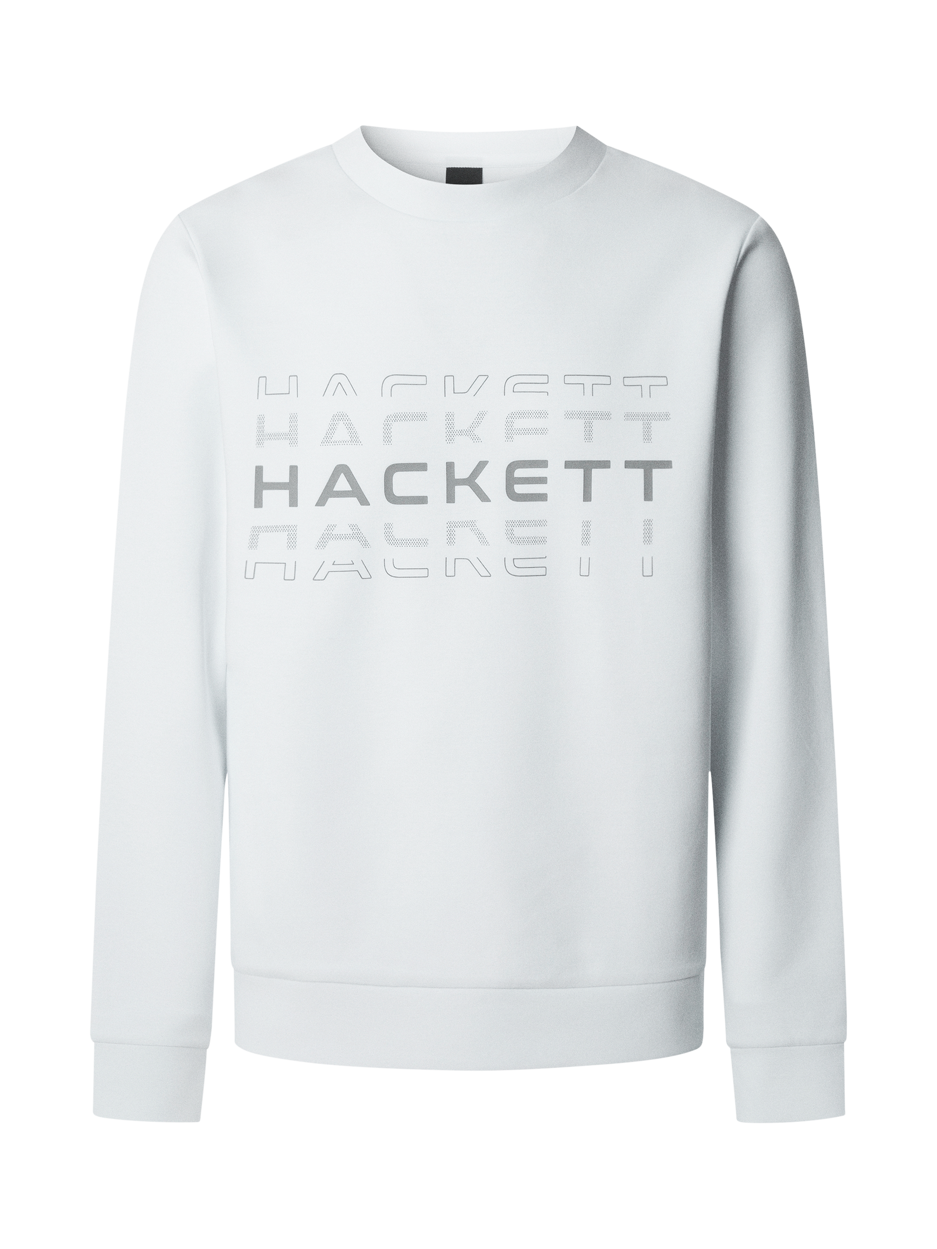 Product image 4 of 5, which shows Hackett London Cotton Blend Logo Crew Neck Sweatshirt, Optic White, XXL