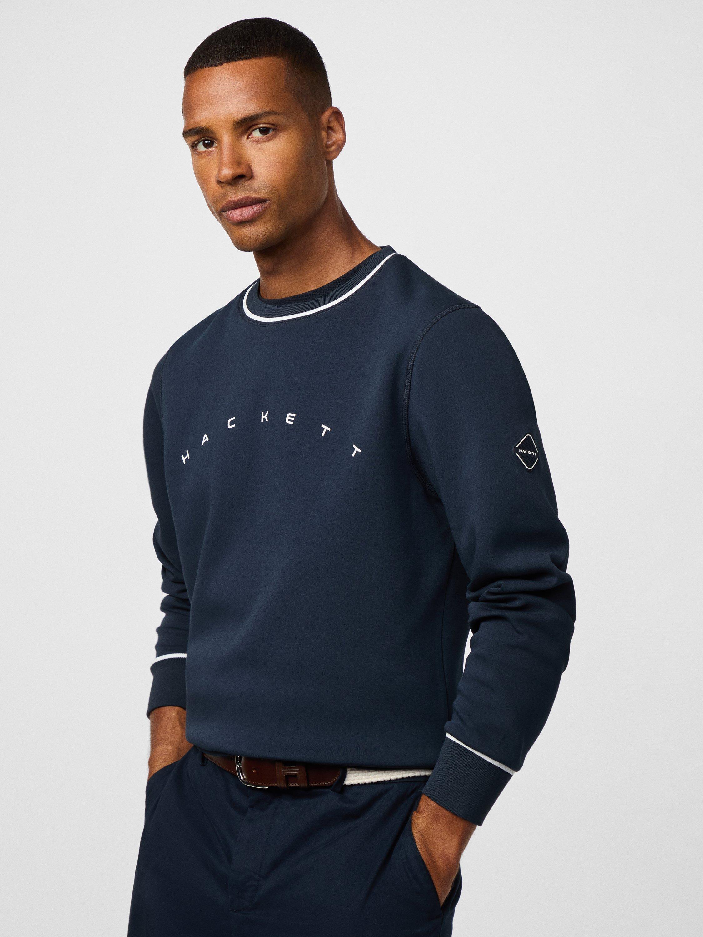 Product image 7 of 7, which shows Hackett London Cotton Blend Crew Neck Sweatshirt, Navy, XXL