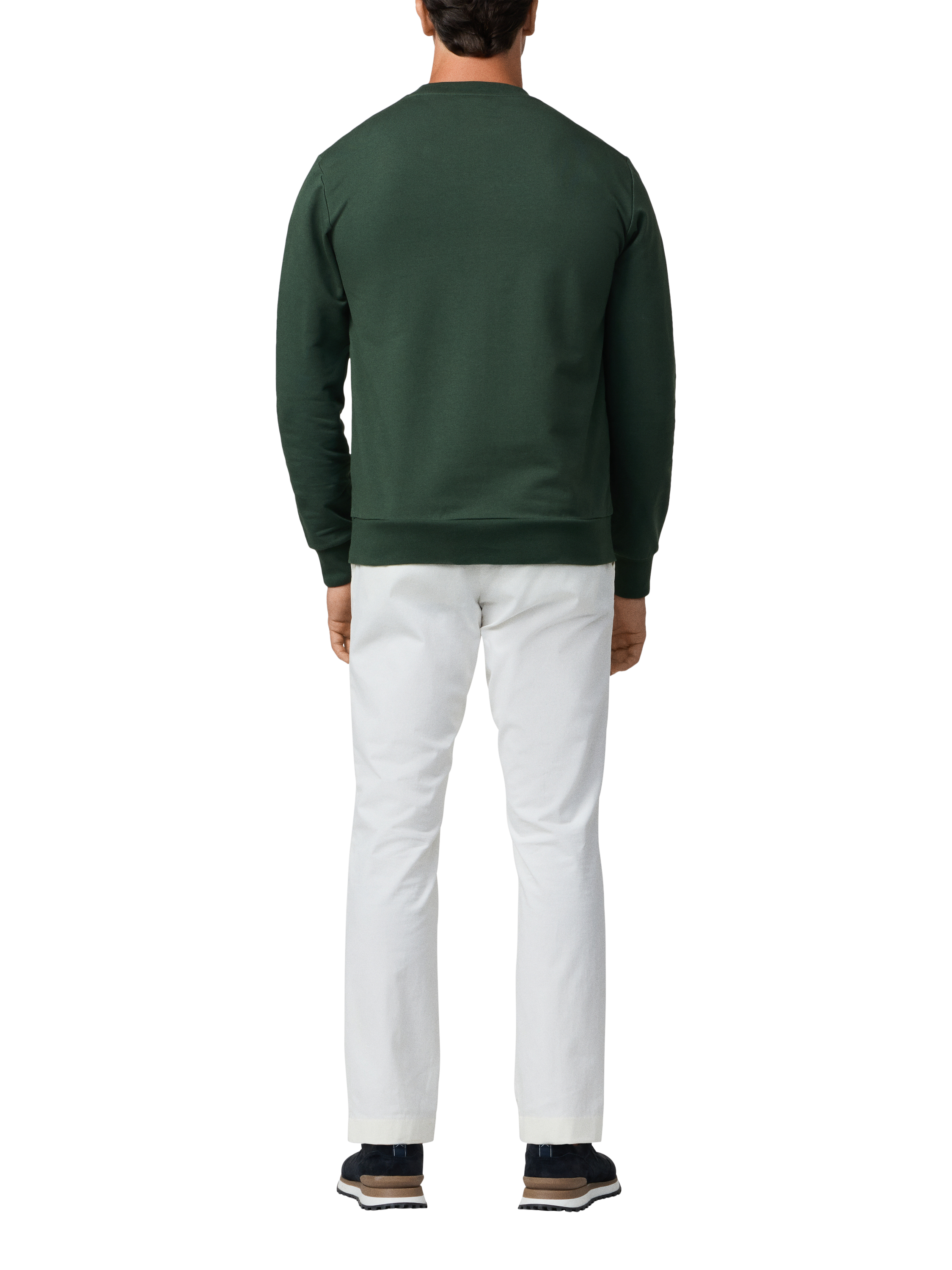 Product image 3 of 7, which shows Hackett London Cotton Blend Crew Neck Sweatshirt, Harvard Khaki Green, XXL