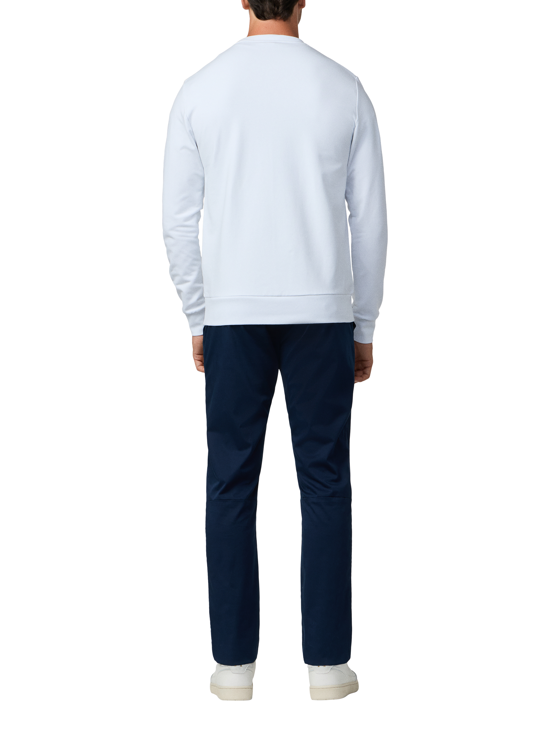 Product image 3 of 7, which shows Hackett London Cotton Blend Crew Neck Sweatshirt, Optic White, XXL