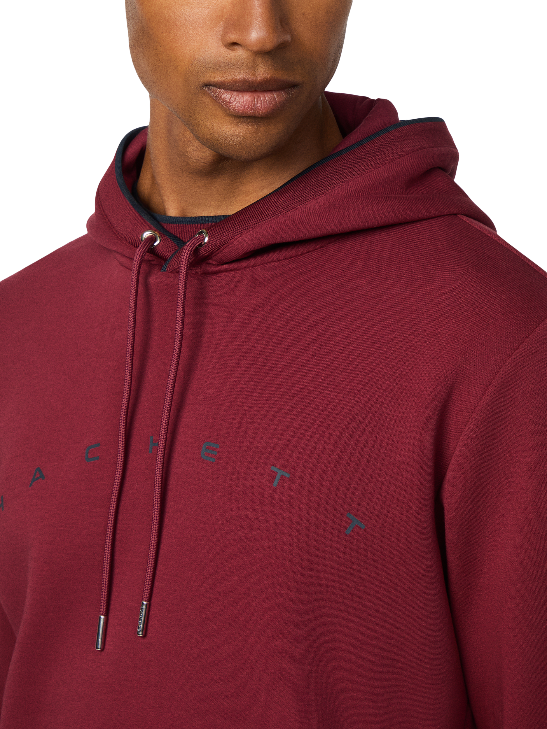 Product image 5 of 7, which shows Hackett London Cotton Blend Hoodie, Dark Red, L