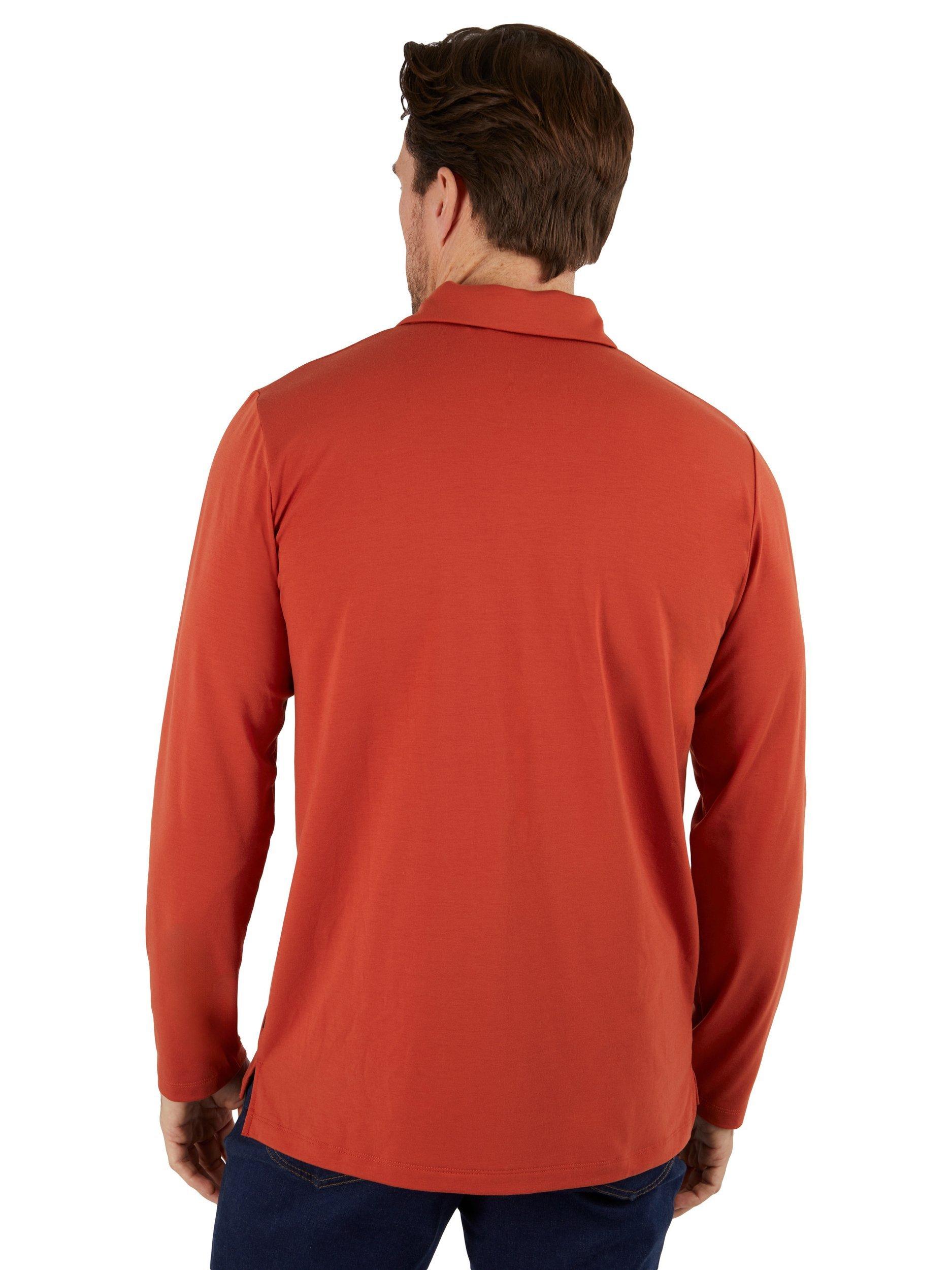 Product image 2 of 5, which shows Rohan Global Long Sleeve Polo Shirt, Coast Red, S