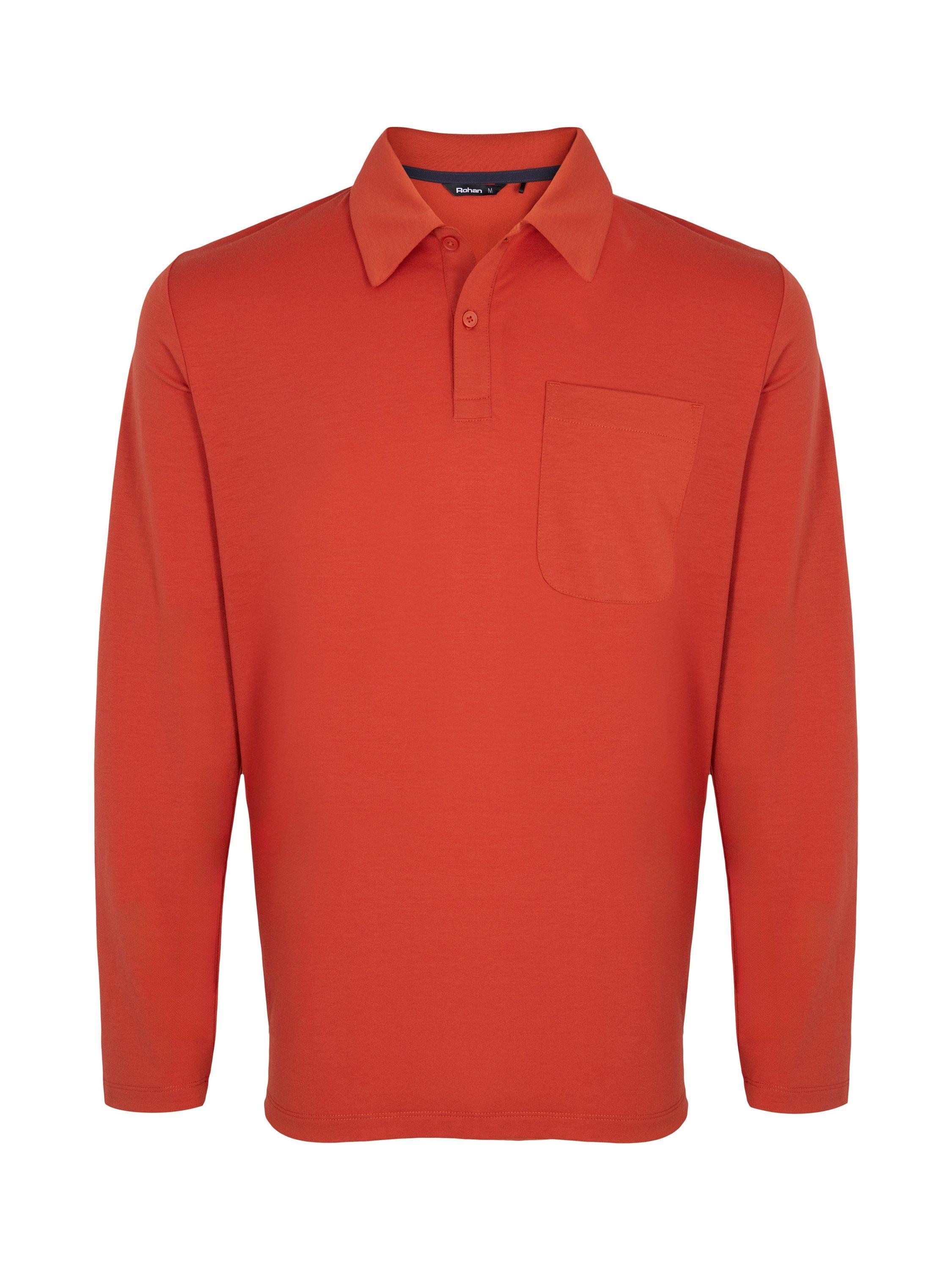 Product image 3 of 5, which shows Rohan Global Long Sleeve Polo Shirt, Coast Red, S