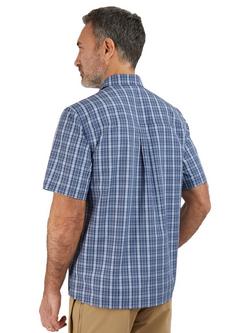 Rohan Men's Coast Short Sleeve Shirt, Stratus Blue Check - view 2, Stratus Blue Check