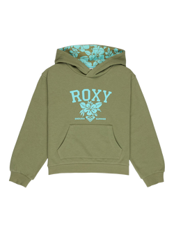Roxy Kids' Hope You Trust Logo Hoodie, Oil Green, Oil Green