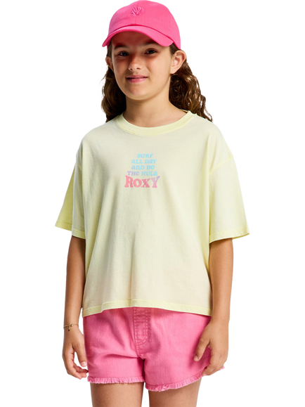 Roxy Kids' Daisy Logo Graphic T-Shirt, Daiquiry Green, Daiquiry Green