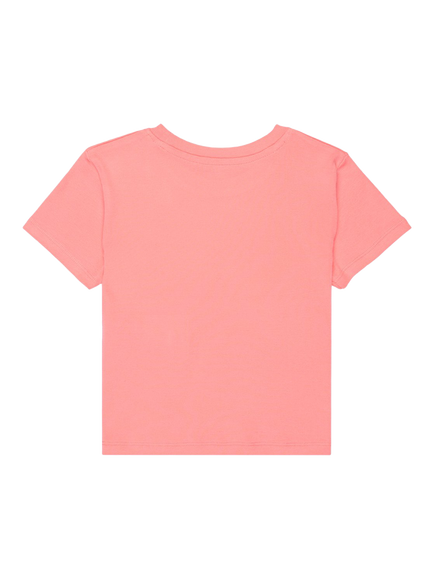 Roxy Kids' Cotton Slogan Crop T-Shirt, Plumeria - view 2, Plumeria