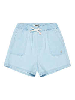 Roxy Kids' Call On Me Cotton Denim Shorts, Light Blue, Light Blue
