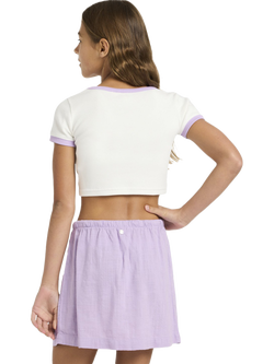 Roxy Kids' Over the Waves Mini Skirt, Crocus Petal - view 2, Crocus Petal