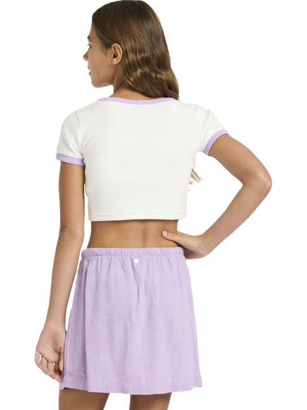 Roxy Kids' Over the Waves Mini Skirt, Crocus Petal - view 2, Crocus Petal