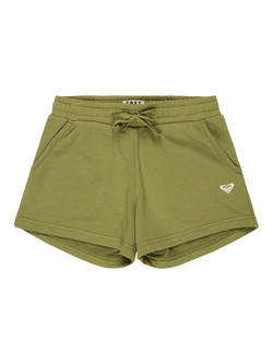 Roxy Kids' Surf Feeling Drawstring Sweat Shorts, Oil Green, Oil Green