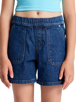 Roxy Kids' Surfside Spirit Denim Shorts, Ocean Blue, Ocean Blue
