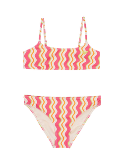 Roxy Kids' Square Neck Bikini, Bold Waves, Bold Waves