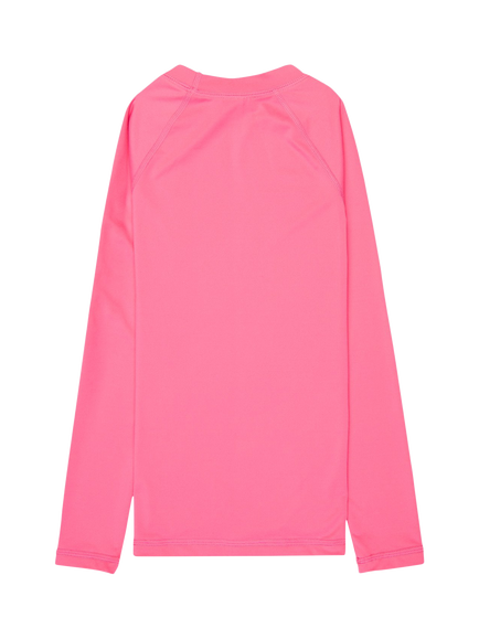 Roxy Kids'  Whole Hearted Long Sleeve Rash Vest, Sangria Sunset - view 2, Sangria Sunset