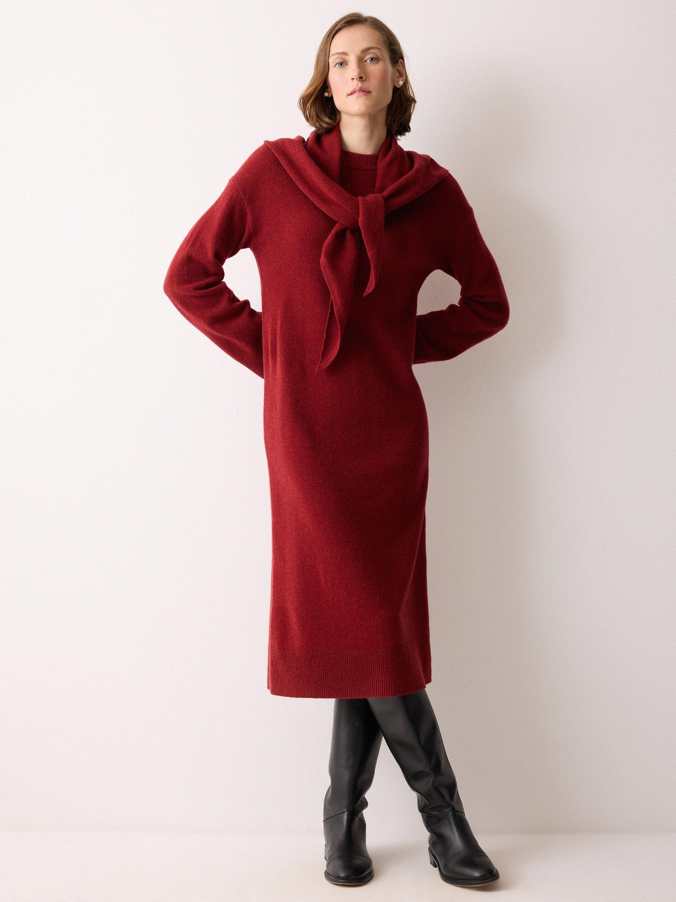 long knit dress black Sleek Chic Black Ribbed Midi Sweater Dress main image 1