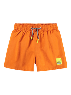 Molo Kids' Niko Solid Swimming Shorts, Sun Orange, Sun Orange