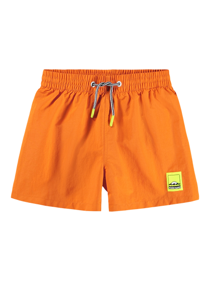 Molo Kids' Niko Solid Swimming Shorts, Sun Orange, Sun Orange