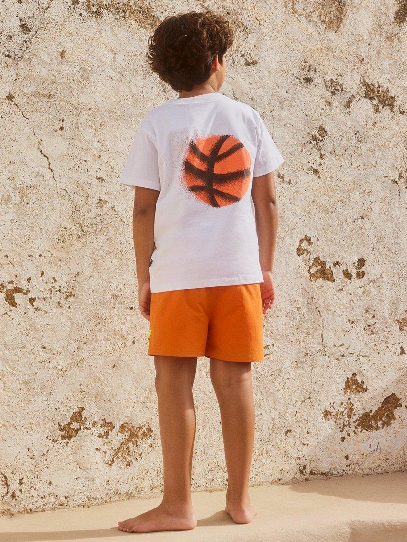 Product image 4 of 4, which shows Molo Kids' Niko Solid Swimming Shorts, Sun Orange, 3-4 years