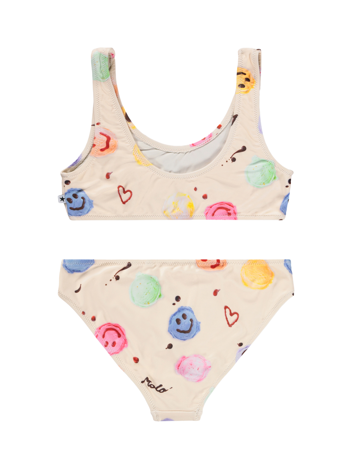 Product image 2 of 4, which shows Molo Kids' Nola Smile Scoops Bikini, Smile Scoops, 3-4 years
