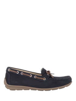 Gabor Evie Wide Fit Suede Moccasins, Navy, Navy