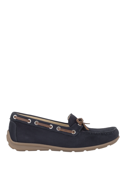 Gabor Evie Wide Fit Suede Moccasins, Navy, Navy