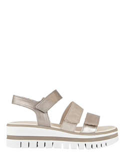 Gabor Alfa Leather Triple Strap Slingback Sandals, Puder, Puder