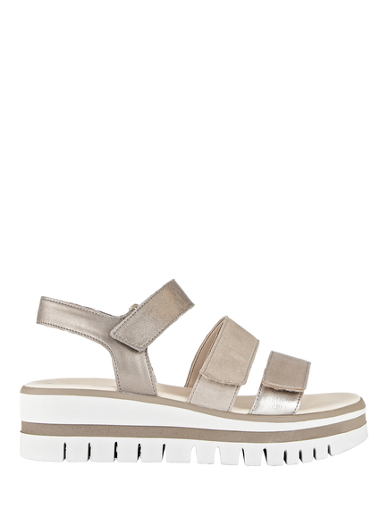 Gabor Alfa Leather Triple Strap Slingback Sandals, Puder, Puder