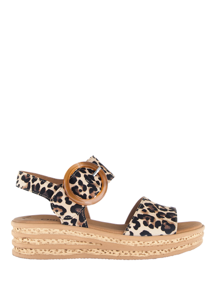 Gabor Andre Strappy Buckle Sandals, Leopard, Leopard