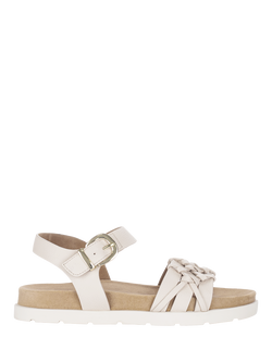 Gabor Hopeful Woven Leather Slingback Sandals, Cream, Cream