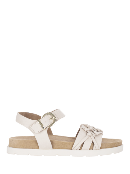 Gabor Hopeful Woven Leather Slingback Sandals, Cream, Cream