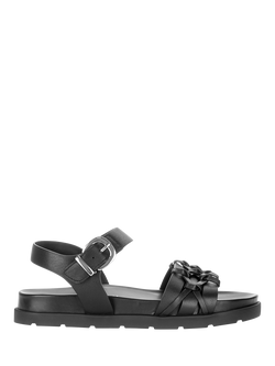 Gabor Hopeful Woven Leather Slingback Sandals, Black, Black