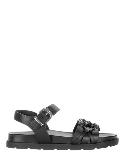 Gabor Hopeful Woven Leather Slingback Sandals, Black, Black