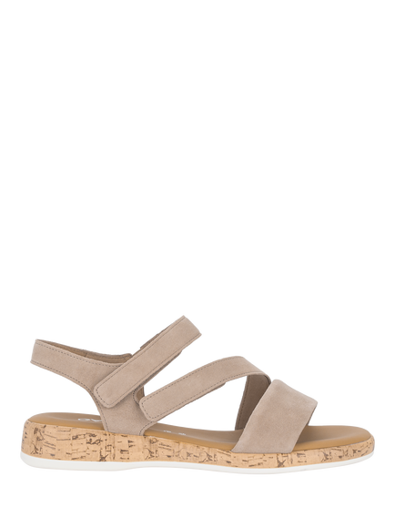 Gabor Oporto Wide Fit Strappy Sandals, Sand, Sand