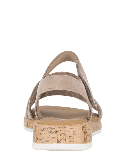 Gabor Oporto Wide Fit Strappy Sandals, Sand - view 2, Sand
