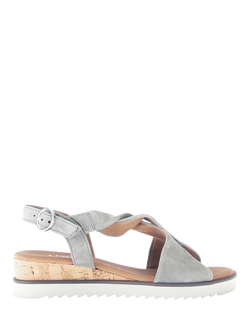 Gabor Rich Wide Fit Twist Suede Sandals, Sage, Sage