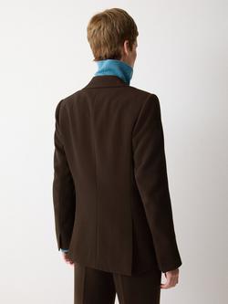 Jigsaw Kenley Crepe Blazer, Brown - view 2, Brown