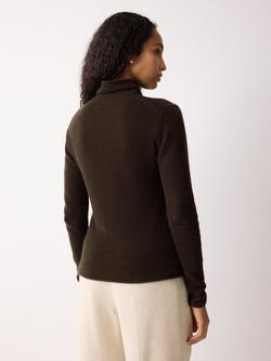 Jigsaw Holden Pure Cloud Cashmere Polo Jumper - view 2, Brown