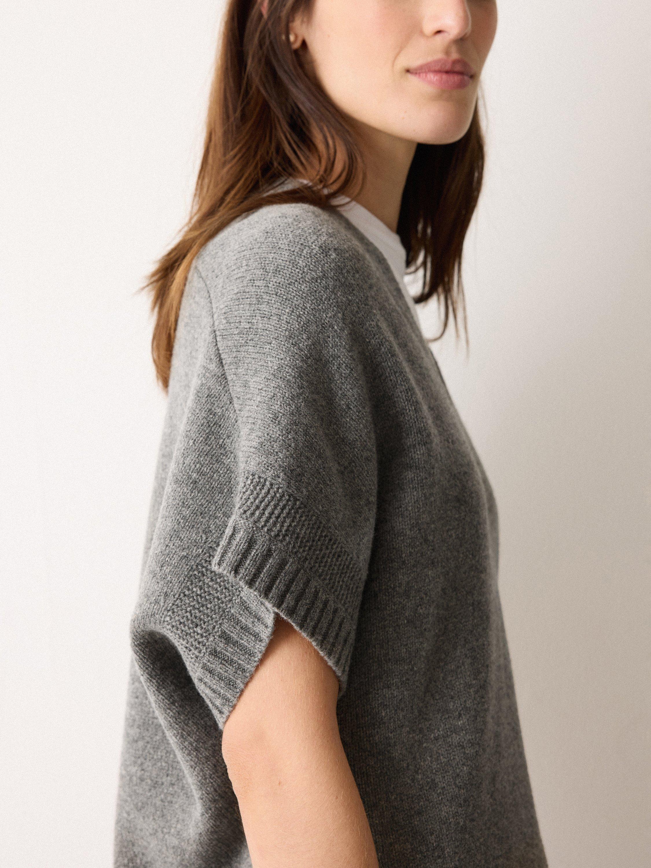 Product image 4 of 5, which shows Jigsaw Longline Pure Merino Wool Tank Top, Grey, XS