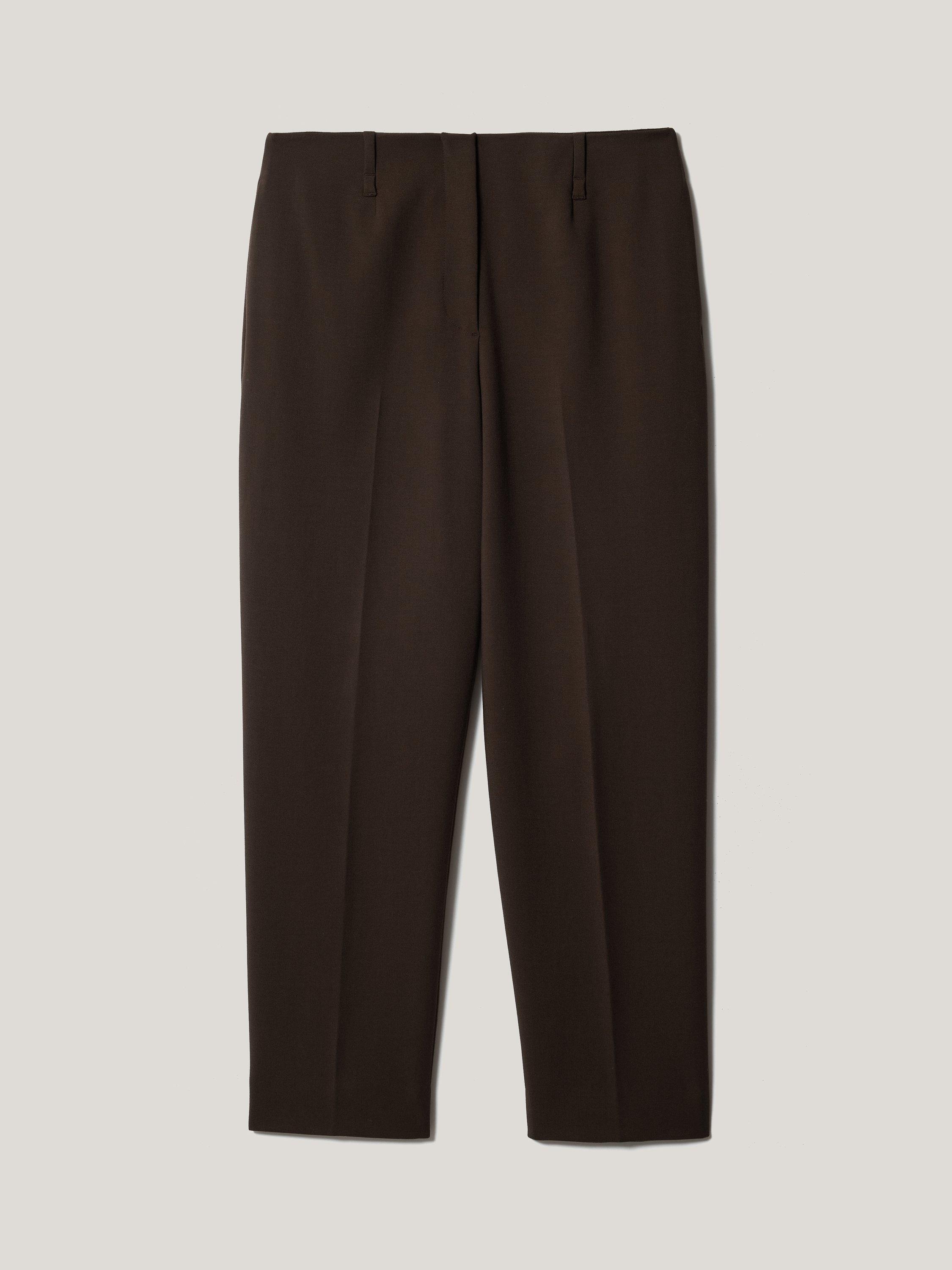 Product image 5 of 5, which shows Jigsaw Tailored Cropped Trousers, Brown, 10