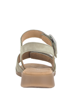 Gabor Yang Wide Fit Suede Slingback Sandals, Taupe - view 2, Taupe