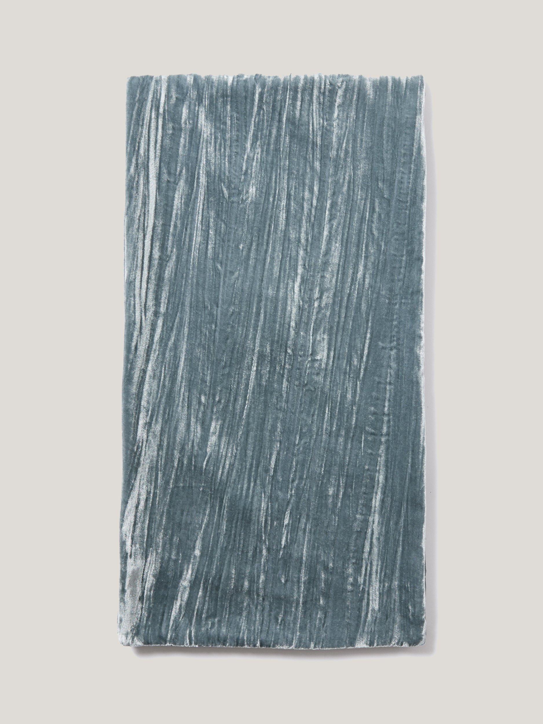 Product image 1 of 3, which shows Jigsaw Velvet Plisse Scarf, Blue, One Size