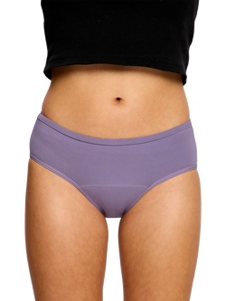 Modibodi Basic Mid-Rise Period Knickers, Moderate Absorbency, Pack of 3, Pink/Green/Purple - view 2, Pink/Green/Purple