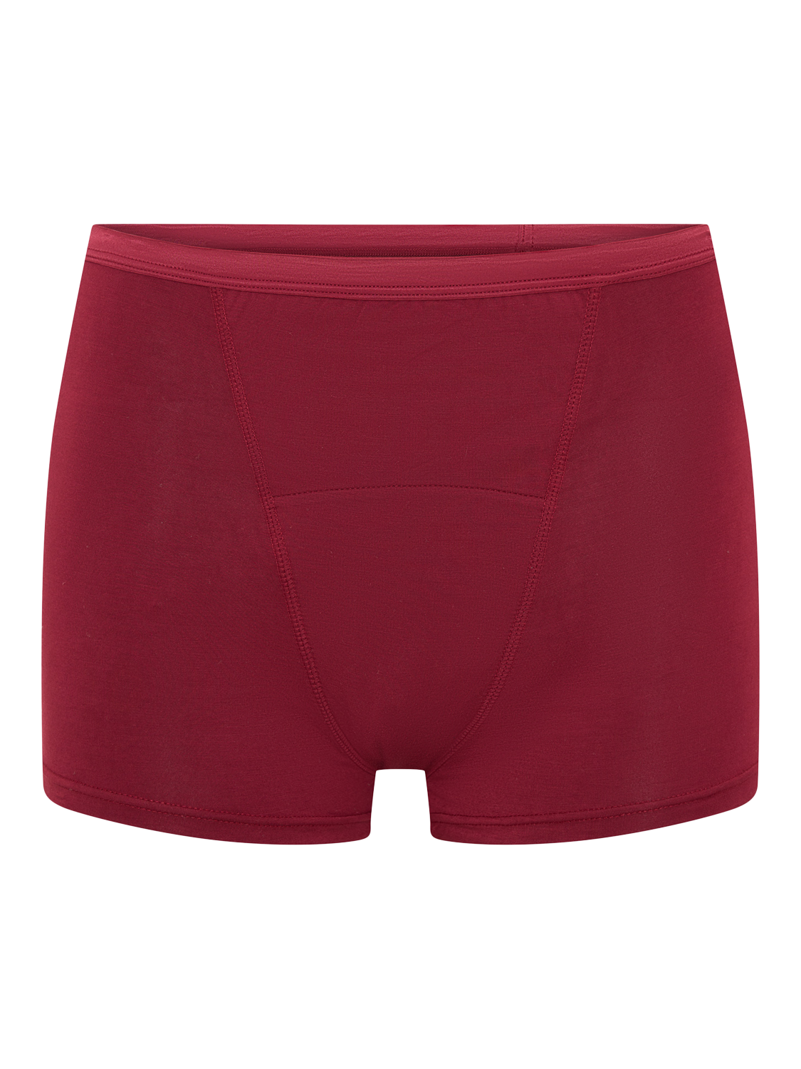 Product image 5 of 6, which shows Modibodi Classic Boyshort Period Knickers, Bud Red, XS