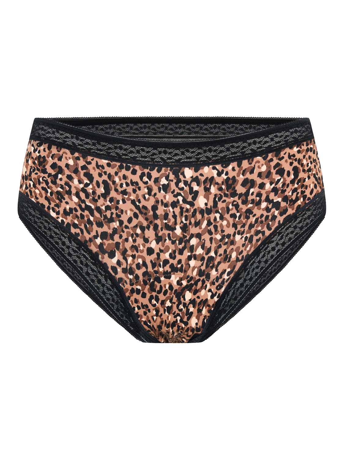 Product image 5 of 6, which shows Modibodi Sensual Boyleg Period Knickers, Light Absorbency, Brown/Multi, XS
